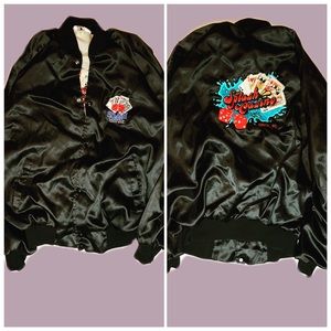 Vintage Silk Bomber Jacket